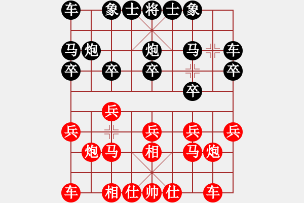 象棋棋譜圖片：bbboy002(8級)-和-向林敬學棋(8級) - 步數(shù)：10 