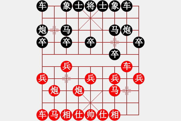 象棋棋譜圖片：過宮炮對屏風(fēng)馬 第一局 太陽 - 步數(shù)：10 