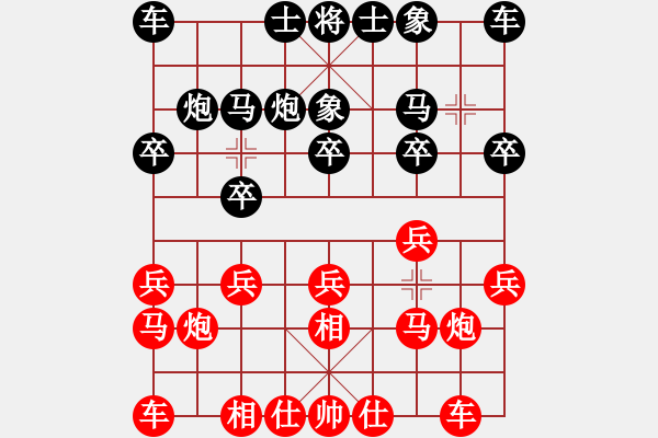 象棋棋譜圖片：葬心紅勝紀(jì)水1【飛相進(jìn)右馬對(duì)左過(guò)宮炮】 - 步數(shù)：10 