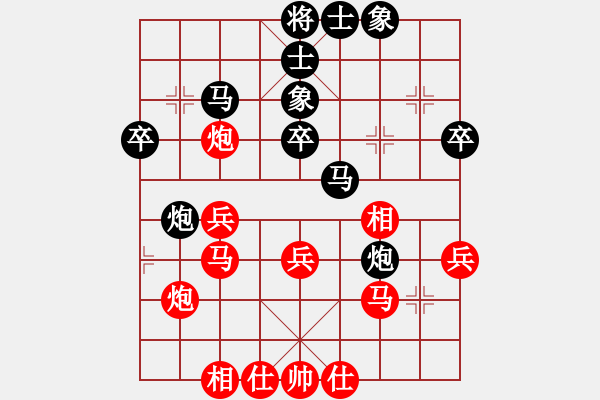 象棋棋谱图片：吉林 曹霖 和 江西 刘光辉 - 步数：40 
