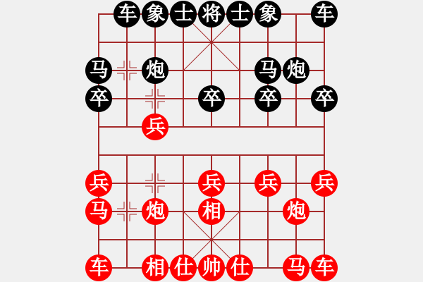 象棋棋譜圖片：飛相對黑3路卒左正馬（基本格式） - 步數(shù)：10 