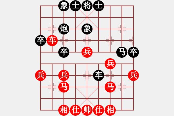 象棋棋譜圖片：1502局 B00- 中炮局-小蟲引擎23層(先和)天天Ai4-1 - 步數(shù)：40 