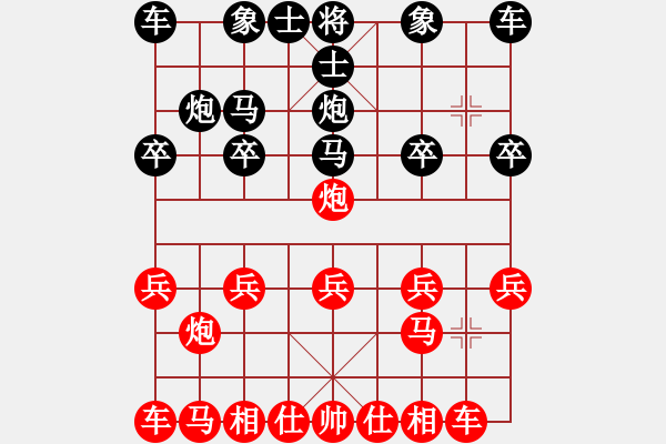 象棋棋譜圖片：深圳好棋社初學(xué)者業(yè)3-3先負(fù)太守棋狂2018·12·7 - 步數(shù)：10 