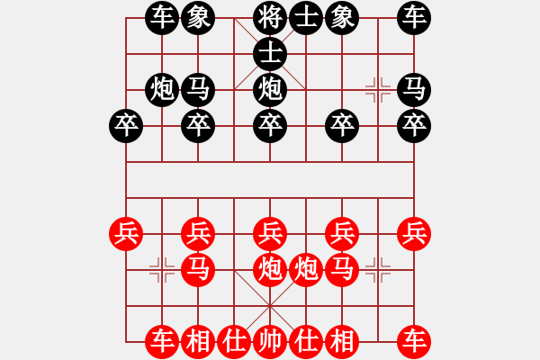 象棋棋譜圖片：列炮局（我先勝Q(mào)Q都尉） - 步數(shù)：10 