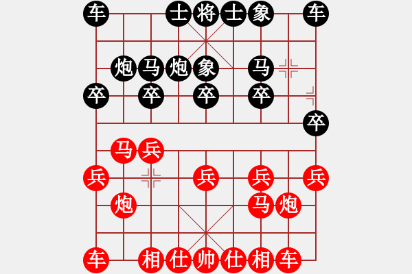 象棋棋譜圖片：‖棋家軍‖皎月2[2739506104] -VS- 暮色胡楊[1261607189]業(yè)余四級 - 步數(shù)：10 