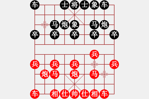 象棋棋譜圖片：芳棋(純?nèi)讼缕澹893812128] -VS- 龍門棋天大圣[1458925198] - 步數(shù)：10 