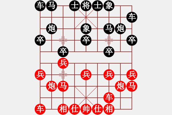 象棋棋譜圖片：嚴(yán)勇 先和 許文學(xué) - 步數(shù)：10 