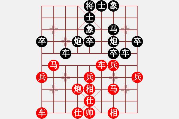 象棋棋譜圖片：2006年弈天迪瀾杯聯(lián)賽第四輪：?jiǎn)书T神鮑旭(4級(jí))-負(fù)-無(wú)情海豚(人王) - 步數(shù)：40 