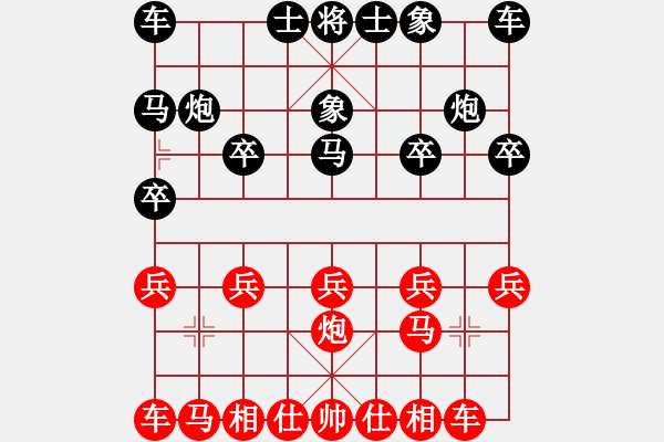 象棋棋譜圖片：葬心紅勝Xy6282笙【中炮對進(jìn)左馬】 - 步數(shù)：10 