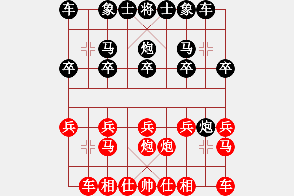 象棋棋譜圖片：中炮應(yīng)仕角炮轉(zhuǎn)斗順炮（旋風V7.0后勝巫師專業(yè)級） - 步數(shù)：10 