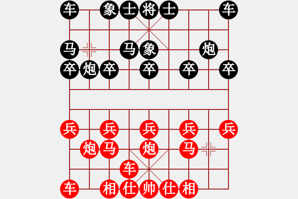 象棋棋譜圖片：橫才俊儒[292832991] -VS- 狂牛怒吼[153741895] - 步數(shù)：10 