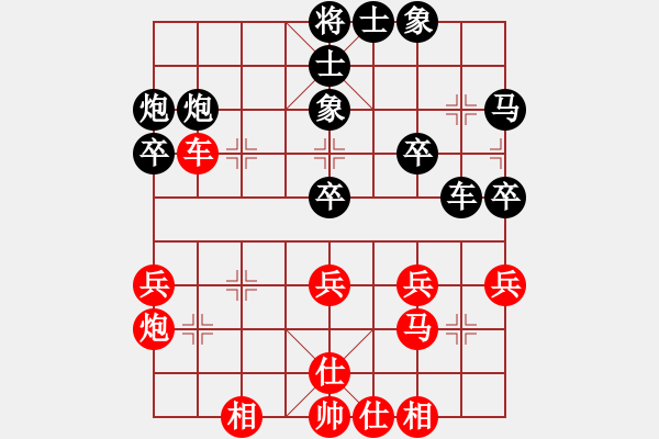 象棋棋譜圖片：下山王(月將)-和-成功豹(5段) - 步數(shù)：40 