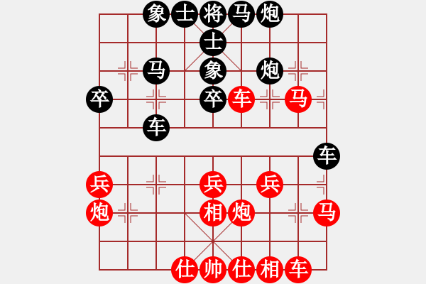 象棋棋譜圖片：123[396258687] -VS- 因為所以[1245437518] - 步數(shù)：33 