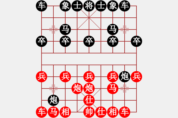 象棋棋譜圖片：2022.9.10.34五分鐘后勝五六炮對屏風馬 - 步數：10 