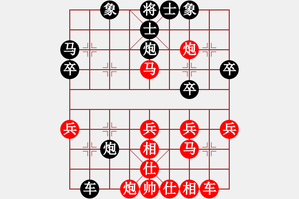 象棋棋譜圖片：誠心學(xué)棋的(初級)-負-第一個小兵(2級) - 步數(shù)：30 