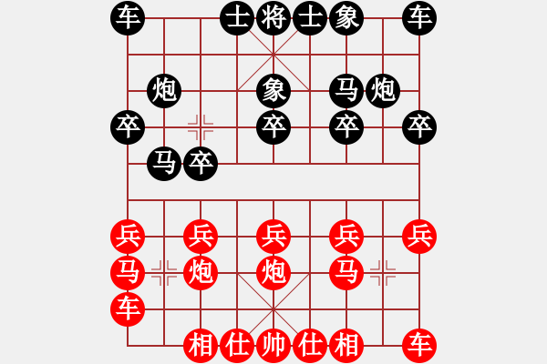 象棋棋譜圖片：中炮不進(jìn)兵對屏風(fēng)馬進(jìn)3卒 - 步數(shù)：10 