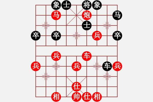 象棋棋譜圖片：順炮直車對(duì)橫車壓馬（旋風(fēng)勝巫師業(yè)余級(jí)） - 步數(shù)：50 