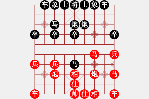 象棋棋譜圖片：芬蘭象棋協(xié)會 李貴強(qiáng) 先 勝 Ojala Tuomo奧拓默 - 步數(shù)：20 