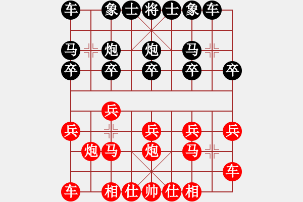 象棋棋譜圖片：三車鬧士殺法之示范實戰(zhàn) - 步數(shù)：10 