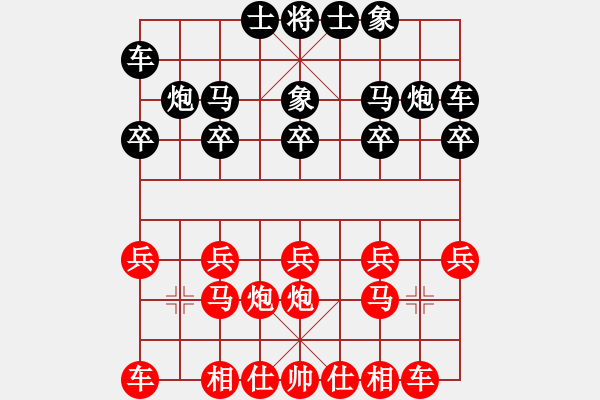 象棋棋譜圖片：萌じ☆ve女孩[紅] -VS- 不行來(lái)一把[黑] - 步數(shù)：10 