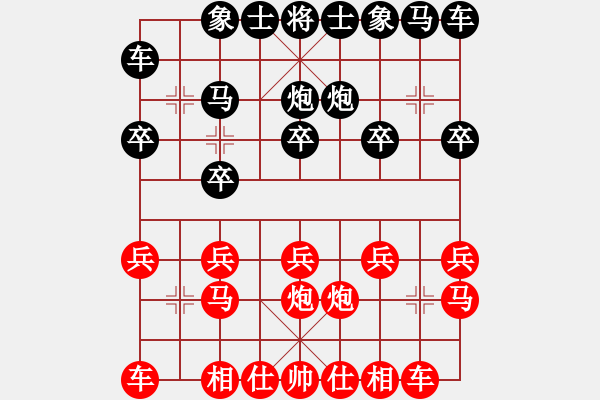 象棋棋譜圖片：旋風V7.0后和旋風V5.0（中炮應仕角炮） - 步數(shù)：10 