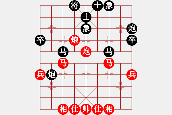 象棋棋譜圖片：巫山云雨(8段)-和-去棋中論壇(日帥) - 步數(shù)：40 