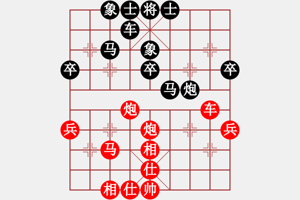 象棋棋譜圖片：過河士象(1段)-負(fù)-貴卿法師(9段)順炮直車對橫車 紅仕角炮 - 步數(shù)：40 