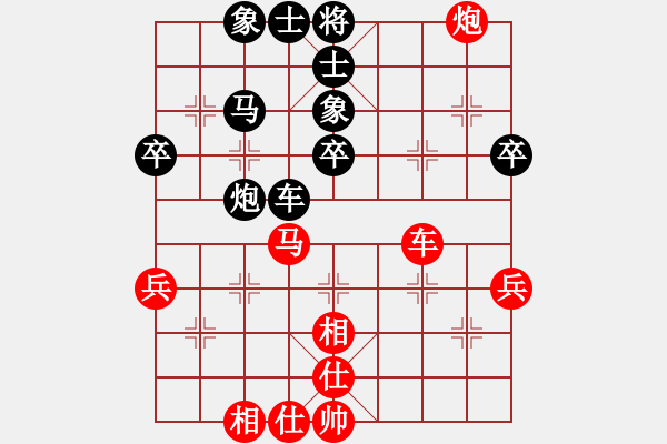 象棋棋譜圖片：過河士象(1段)-負(fù)-貴卿法師(9段)順炮直車對橫車 紅仕角炮 - 步數(shù)：50 