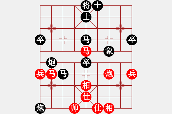 象棋棋譜圖片：日月玄紅負(fù)葬心【中炮七路馬對(duì)屏風(fēng)馬 紅進(jìn)中兵】 - 步數(shù)：60 