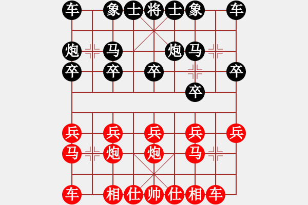 象棋棋譜圖片：芳棋(純人下棋）[893812128] -VS- 北極星[308117579] - 步數(shù)：10 