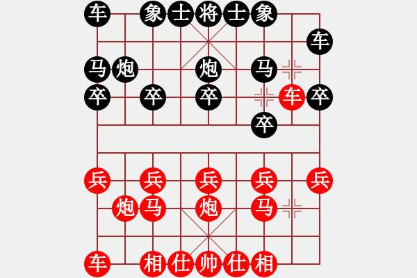 象棋棋谱图片：新疆象棋协会 王建锋 和 青岛体育总会 宋祺 - 步数：10 