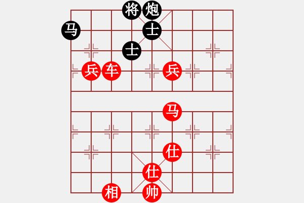 象棋棋譜圖片：2021.12.30.2中級場先勝士角炮對左中炮先手反宮馬 - 步數(shù)：100 