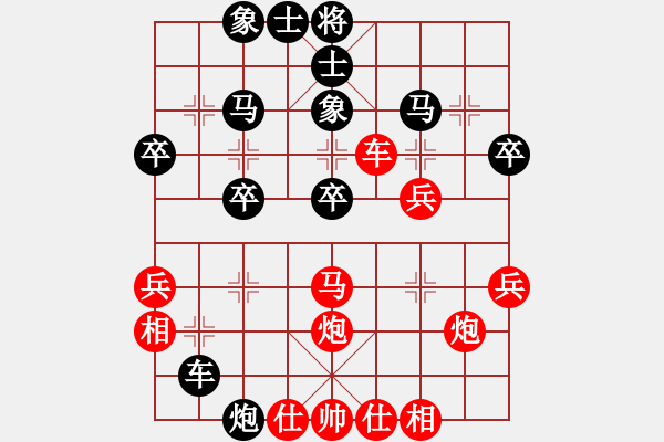 象棋棋譜圖片：弱點(diǎn)(4段)-負(fù)-阿瓜(9級(jí)) - 步數(shù)：40 