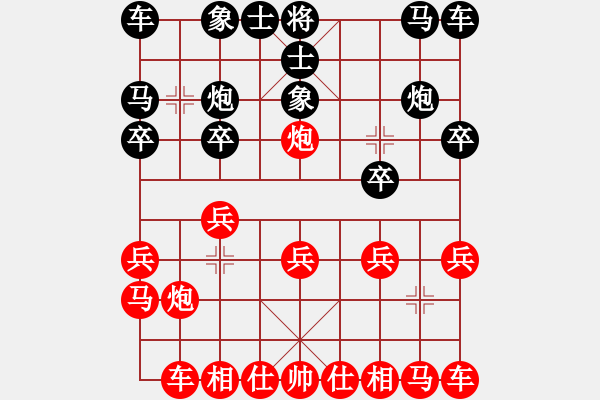 象棋棋谱图片：陈幸琳 蒋川 和 时凤兰 赵鑫鑫 - 步数：10 