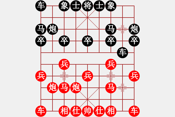 象棋棋谱图片：才溢 先和 张晓平 - 步数：10 