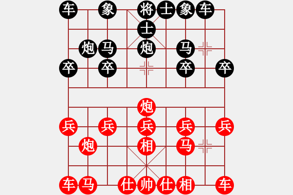 象棋棋譜圖片：老實人[529185606] -VS- 橫才俊儒[292832991] - 步數(shù)：10 