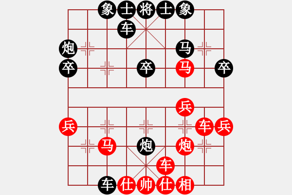 象棋棋譜圖片：快刀大嬸(9段)-負(fù)-象棋無名(9段)中炮對左三步虎轉(zhuǎn)列炮 紅兩頭蛇 - 步數(shù)：30 