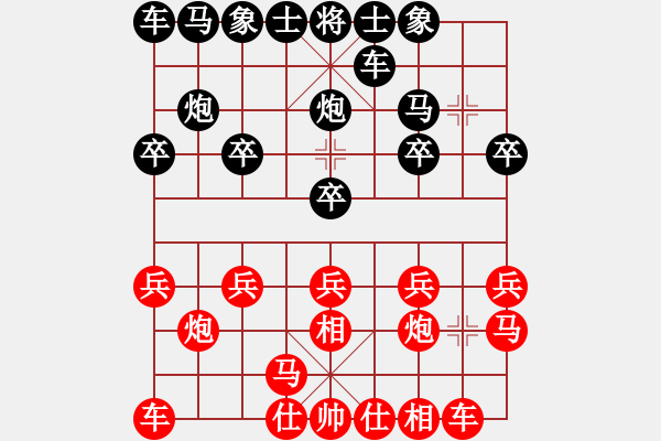 象棋棋譜圖片：℡過眼煙雲(yún)[536591536] -VS- 橫才俊儒[292832991]（天劍絕刀） - 步數(shù)：10 