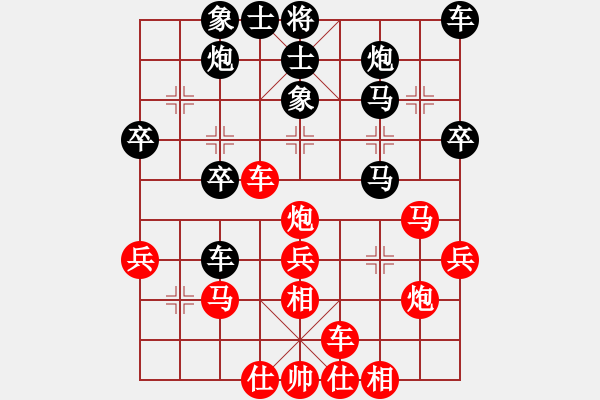 象棋棋譜圖片：岳西人(6段)-負(fù)-臨沂桔中秘(9段) - 步數(shù)：30 