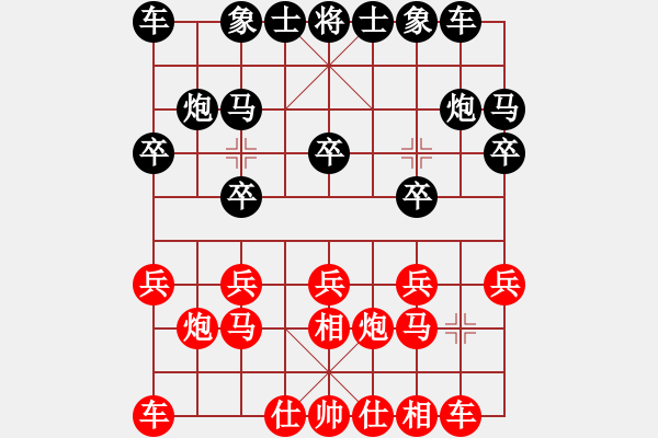 象棋棋谱图片：山东 鲁本杰 和 安徽 刘磊 - 步数：10 