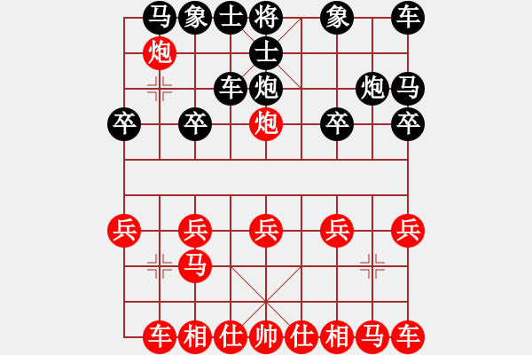 象棋棋譜圖片：2021.10.1.4中級場先勝列炮 - 步數(shù)：10 