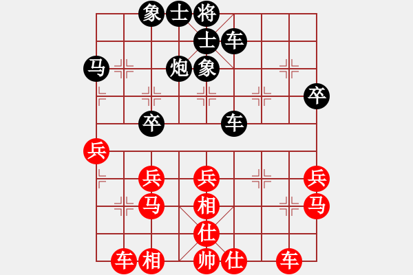 象棋棋譜圖片：瞎眼狗著法，保護(hù)中卒變化 - 步數(shù)：33 