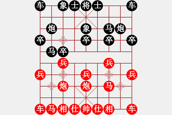 象棋棋譜圖片：橫才俊儒[292832991] -VS- hunter_zou[51560382] - 步數(shù)：10 