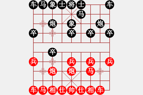 象棋棋譜圖片：本溪棋俠(2段)-負-赤腳走天涯(2段) - 步數(shù)：10 