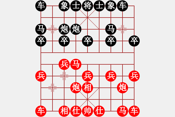 象棋棋谱图片：凶猛(9段)-胜-南海一帝(日帅) - 步数：10 
