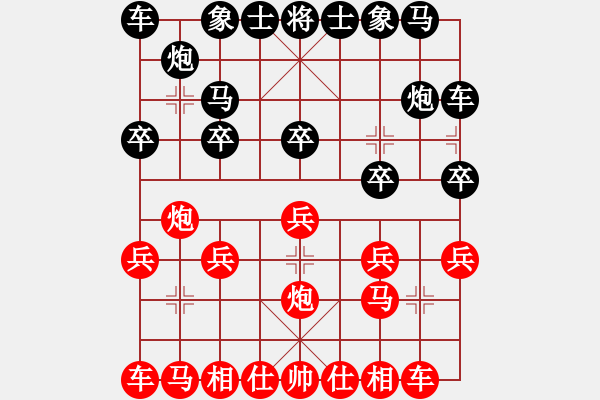 象棋棋譜圖片：中炮對(duì)高邊車保炮 - 步數(shù)：10 