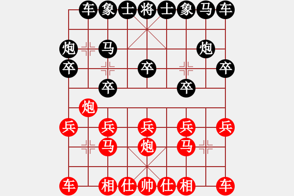 象棋棋譜圖片：中炮對(duì)左三步虎轉(zhuǎn)列炮-黑組合殺 - 步數(shù)：10 