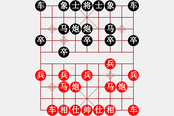 象棋棋譜圖片：11394局 A50-仕角炮局-旋九專雙核-傻瓜 紅先和 小蟲引擎24層 - 步數(shù)：10 