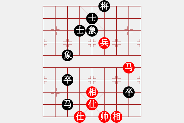 象棋棋譜圖片：2006年梁山賽第八輪：中山棋院楓(6級)-和-逍遙之馬超(初級) - 步數(shù)：100 