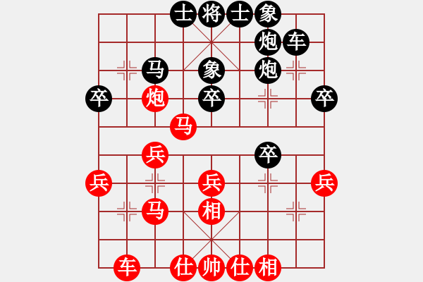 象棋棋譜圖片：2006年第三屆梁山賽第九輪：海盜風(fēng)(3級(jí))-勝-天津狗不理(5r) - 步數(shù)：30 